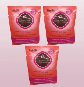 HASK SUPERFRUIT HEALTHY HAIR DEEP CONDITIONER 1.75 OZ NWOB LOT OF 3 - Imagen 1 de 3