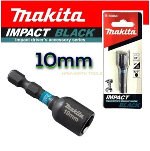 Makita Nut Setter 10mm Impact Black Magnetic Nutsetter Nut Driver Socket - Picture 1 of 13