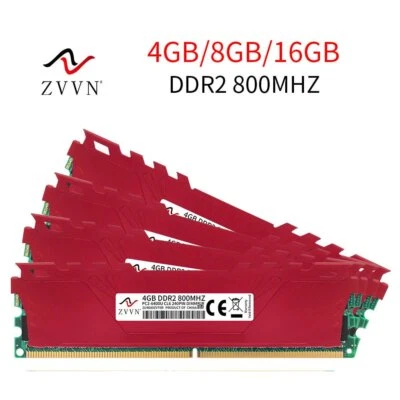 16 GB 8 GB 4 GB DDR2 800 MHz PC2-6400U 240 pin Intel DIMM memoria RAM RED ITA - Immagine 1 di 4