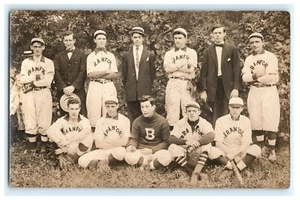 Branford squadra di baseball RPPC cartolina d'epoca CT Connecticut - Foto 1 di 2