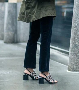 Alexander WANG DOME STUD NADIA CAGED SLINGBACK HEEL SANDALS EU 38 I LOVE SHOES - Picture 1 of 11