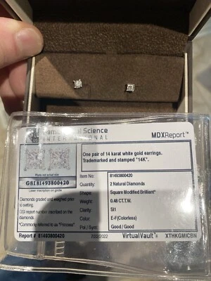 Diamond Earrings (14karat Gold) - Image 1 of 4