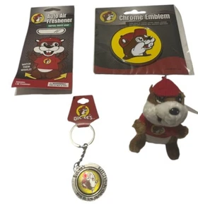 NEW Bucees Lot Of Four Items Plush Key Chain Emblem Air Freshener Gag Gift - Picture 1 of 8