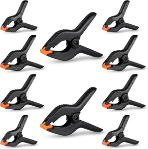 10 Pack Spring Clamps Heavy Duty - Assorted Sizes Spring Clips Plastic 6.5 Inche - Picture 1 of 7