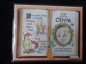 Olivia Princess Unicorn Mount Gift With Verse And Photo Space - Choose A Frame - Picture 1 of 1