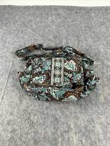 Borsa Vera Bradley media marrone blu messenger zip paisley cotone donna - Foto 1 di 10