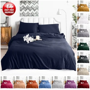 Luxury Duvet Cover Soft Reversible Quilt Covers Twin Full Queen Size Bedding Set - Picture 1 of 75