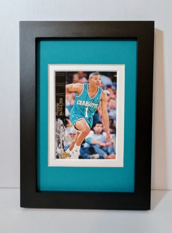 Tyrone Muggsy Bogues Charlotte Hornets Display Framed NBA Basketball Card Plaque Cover