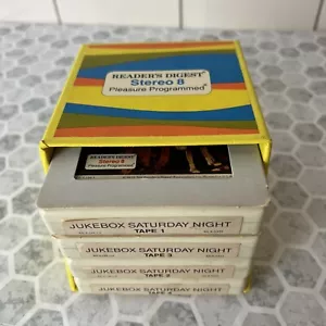 1975 RCA Records Readers Digest Jukebox Saturday Night 8 Track Box 4 Tape Set - Picture 1 of 12