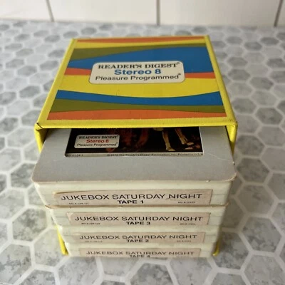 1975 RCA Records Readers Digest Jukebox Saturday Night 8 Track Box 4 Tape Set - Image 1 of 4