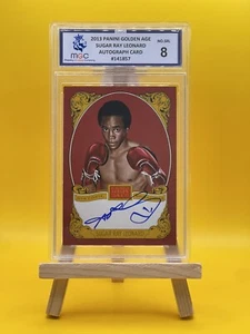 Sugar Ray Leonard Historic Signatures 2013 Panini Golden Age Graded MGC 8 - Bild 1 von 2