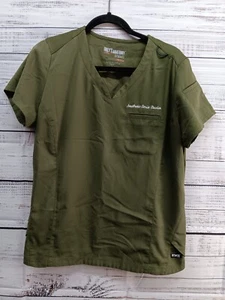 Grey’s Anatomy By Barco Scrub Women’s Large Green Medical Top - Picture 1 of 6