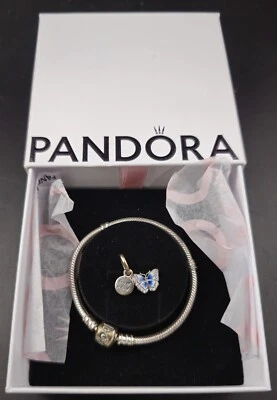 PANDORA Bracciale Bambino e Charme Farfalla ORIGINALE Lunghezza 16 cm ORIGINALE! - Immagine 1 di 4