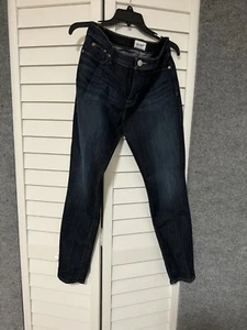 Hudson Jeans Women's Black Ava Super Skinny Crop Jeans in Krista Sz 32 - Picture 1 of 6