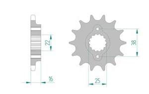 525 Teeth 15 Step Sprocket for Ducati 996 S 2001 and 996 SPS II-III 1999 2000 - Picture 1 of 3