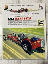 COX THIMBLE DROME GAS POWERED RED DRAGSTER HOBBY SHOP/RETAILER POSTER FLYER REPO