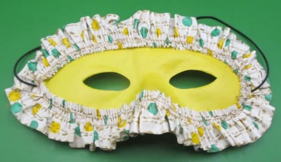 Máscara de bola de mascarada de mardi gras de plástico de Halloween de colección amarilla sin marca Foto 1 de 2
