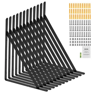 Shelf Bracket 18 x 12in 12Pcs Heavy Duty Floating Shelf Brackets Triangle - Picture 1 of 12