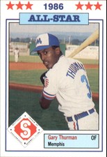 1986 Southern League All-Stars Jennings #4 Gary Thurman