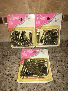 Vintage 60's-70's WILHOLD CURL CLIPS LOT OF 3 PACKAGES 36 CLIPS IN TOTAL #1486  - Picture 1 of 7