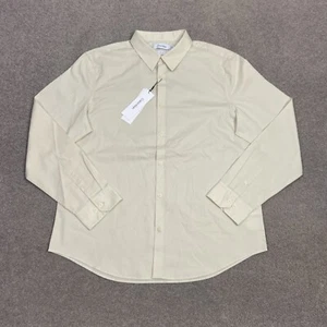 Calvin Klein Button Up Shirt Mens XL Slim Fit Long Sleeve Stretch Cotton - Picture 1 of 6