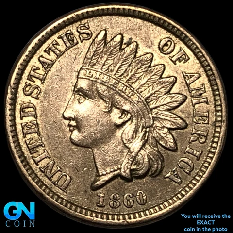 1860 Indian Head Cent Penny  #E0464 Cover