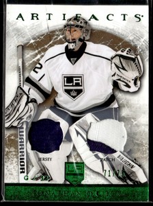 2012-13 Upper Deck Artifacts Jerseys Patch Emerald Jonathan Quick 71/75 #113