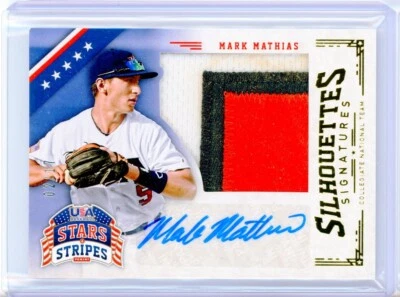 2015 Panini USA Stars & Stripes MARK MATHIAS Silhouettes Patch AUTO RC 2/17 - Image 1 of 2