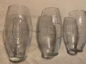 Set Of THREE FOOTBALL Shaped Drinking Glasses Cups Mugs Beer Stein 23 Oz - Picture 1 of 9