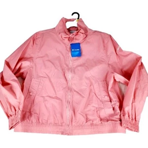 Columbia Windbreaker Women's XXL Pink Time Is Right Lightweight Jacket Track - Picture 1 of 7