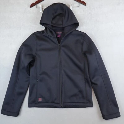 Jaqueta com capuz Ralph Lauren feminina média zíper completo com capuz preta - Imagem 1 de 4