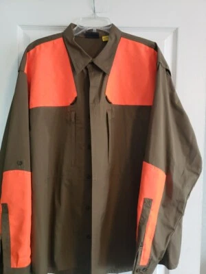 Cabela's Mens 2 XL Hunting Shirt. Green/ Orange  - Image 1 of 4