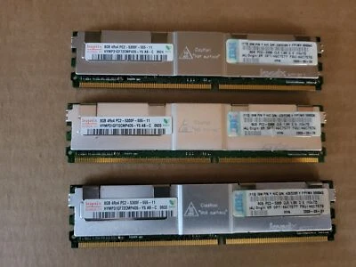 LOT OF 3 HYNIX HYMP31GF72CMP4D5-Y5 24GB (8GBX3) 4RX4 PC2-5300F W8-4(5) - Image 1 of 4