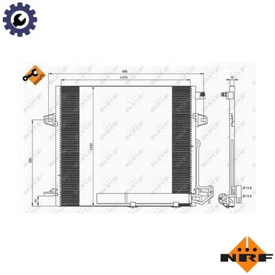 CONDENSER AIR CONDITIONING 35618 FOR MERCEDES-BENZ M 272.945 OM642.870 3.0L 8cyl - Image 1 of 4