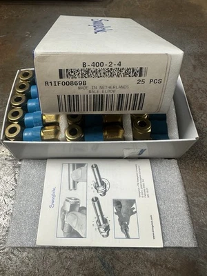 25- Swagelok B-400-2-4, Elbow 1/4” Tube X 1/4” MNPT Adapter NEW - Image 1 of 2
