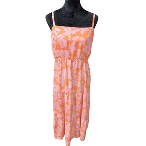 Social Standard Sundress Tiered elastic waist XL Floral Vacation Garden Girl - Picture 1 of 10