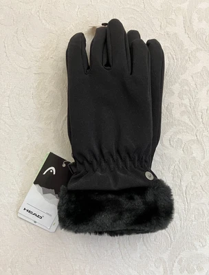Guantes Head para mujer negros talla pequeña Dupont Sorona puños de piel sintética nuevos con etiquetas Foto 1 de 4