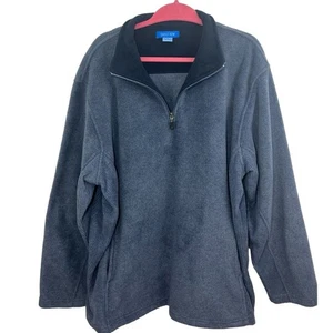 Savile Row 1/4 Zip Fleece Jumper Pullover XL Mens Grey Blue Polyester Gorpcore - Picture 1 of 5