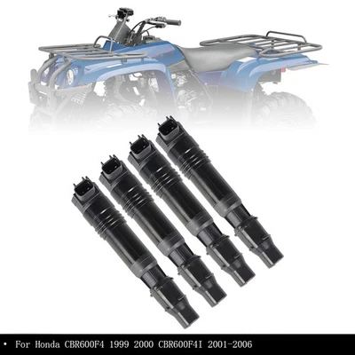 Bobinas de ignição novas para Honda CBR600F4 1999 2000 CBR600F4I 2001-2006 pacote com 4 - Imagem 1 de 4