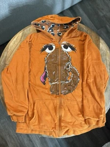RARE Sesame Street Hoodie Snuffleupagus REVERSIBLE Zip Jacket— Unknown Size - Picture 1 of 9