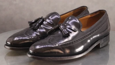 Johnston & Murphy Aristocraft Men's Wingtip Tassel Loafer Shoes Sz 9.5 C Leather - Image 1 of 4