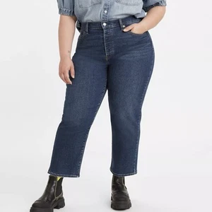 Levi’s Wedgie Straight Crop Denim Jeans Plus Size 18W Stretch High Rise - Bild 1 von 9