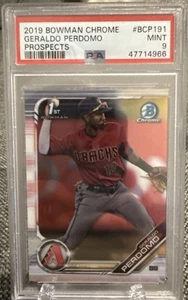 2019 Bowman Chrome Geraldo Perdomo 1° Bowman #BCP-191 DBacks RC PSA COME NUOVO 9 - Foto 1 di 2