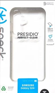 Speck Presidio Perfect Clear Case - Samsung Galaxy S24+ - Clear - Picture 1 of 3
