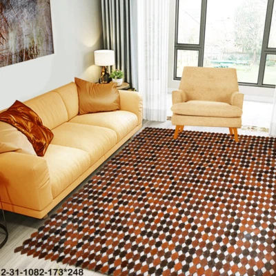 Modern floor rugs patchwork cow leather rug Bohemian new rugs2-31 - Image 1 of 4