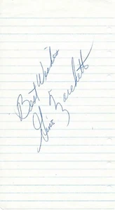 HOJA 4x6 firmada por Gino Marchetti ~ Salón de la Fama del Fútbol Profesional ~ Corte Auto ~ Colts - Imagen 1 de 1