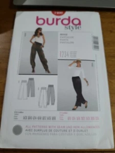 Burda Sewing Pattern 7400 Misses Size 8-34 Loose Fit Harem Pants Easy - Picture 1 of 2