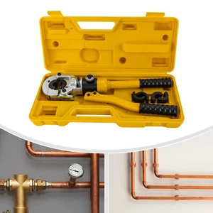 8T Hydraulic copper pipe Crimper Crimping Pliers Kit 3 Set* Dies FOR 12,19,25mm - Picture 1 of 24
