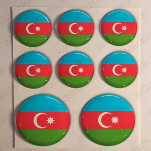 Adesivi Azerbaigian Coccarda Resinati 3D Tondo Bandiera Aeronautica Militare - Imagen 1 de 1