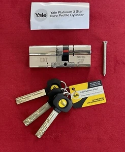 Yale Platinum 3 Star TS007 High Security Euro Cylinder Lock UPVC Doors Anti Snap - Picture 1 of 10